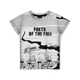Детская футболка 3D с принтом Poets of the fall в Санкт-Петербурге, 100% гипоаллергенный полиэфир | прямой крой, круглый вырез горловины, длина до линии бедер, чуть спущенное плечо, ткань немного тянется | poets of the fall | rock | альтернатива | музыка | поэты | рок | фины