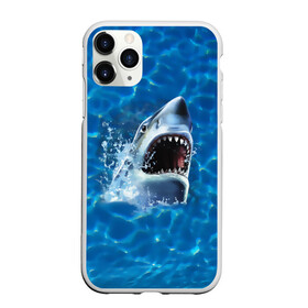 Чехол для iPhone 11 Pro матовый с принтом Пасть акулы в Санкт-Петербурге, Силикон |  | Тематика изображения на принте: акула | атака | белая | брызги | вода | волны | зубы | капли | море | океан | опасность | синяя | челюсти | эффект