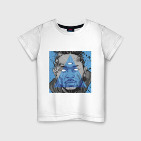 Детская футболка хлопок с принтом Kendrick Lamar в Санкт-Петербурге, 100% хлопок | круглый вырез горловины, полуприлегающий силуэт, длина до линии бедер | 