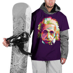 Накидка на куртку 3D с принтом Альберт Эйнштейн в Санкт-Петербурге, 100% полиэстер |  | albert einstein | идея | интеллект | искусство | наука | открытие | прикол | профессор | ум | учёный | юмор