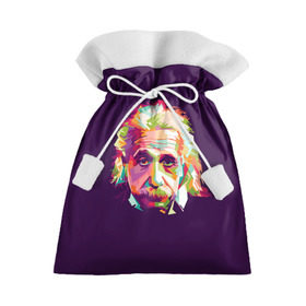 Подарочный 3D мешок с принтом Альберт Эйнштейн в Санкт-Петербурге, 100% полиэстер | Размер: 29*39 см | Тематика изображения на принте: albert einstein | идея | интеллект | искусство | наука | открытие | прикол | профессор | ум | учёный | юмор
