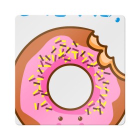 Магнит виниловый Квадрат с принтом Укуси меня в Санкт-Петербурге, полимерный материал с магнитным слоем | размер 9*9 см, закругленные углы | bart | donut | food | homer | simpsons | аппетит | барт | гомер | еда | мультфильм | пончик | симпсоны | сладкий