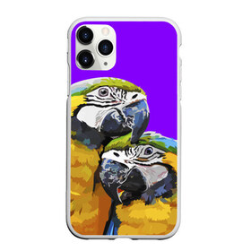 Чехол для iPhone 11 Pro матовый с принтом Попугайчики в Санкт-Петербурге, Силикон |  | Тематика изображения на принте: bird | животные | попугайчики | птицы | текстуры