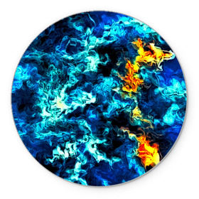 Коврик круглый с принтом Frozen abstraction в Санкт-Петербурге, резина и полиэстер | круглая форма, изображение наносится на всю лицевую часть | 3d | абстракция | волны | другие | краска | линии | оптические | полосы | прикольные | разводы | узоры | фрактал | цветные | яркие