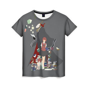 Женская футболка 3D с принтом Невеста чародея в Санкт-Петербурге, 100% полиэфир ( синтетическое хлопкоподобное полотно) | прямой крой, круглый вырез горловины, длина до линии бедер | the magicians bride