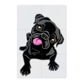Магнитный плакат 2Х3 с принтом Забавный мопсик в Санкт-Петербурге, Полимерный материал с магнитным слоем | 6 деталей размером 9*9 см | Тематика изображения на принте: animal | dog | pet | pug | puppy | арт | животные | милые | мопс | пес | собаки | французский бульдог