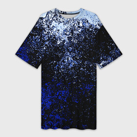 Платье-футболка 3D с принтом Брызги красок(Cold style) в Санкт-Петербурге,  |  | abstraction | color | paint | spray | tie dye | абстракция | брызги красок | всплеск красок | капли красок | текстуры