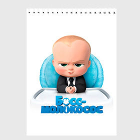 Скетчбук с принтом Boss Baby в Санкт-Петербурге, 100% бумага
 | 48 листов, плотность листов — 100 г/м2, плотность картонной обложки — 250 г/м2. Листы скреплены сверху удобной пружинной спиралью | Тематика изображения на принте: boss baby | босс | молокосос | темплтон | тим | фрэнсис фрэнсис