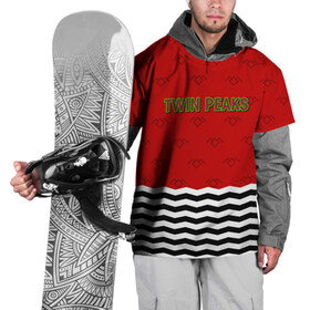 Накидка на куртку 3D с принтом Twin Peaks Red Room в Санкт-Петербурге, 100% полиэстер |  | Тематика изображения на принте: red room | twin peaks | красная комната | купер | сериалы | твин пикс