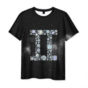 Мужская футболка 3D с принтом Бдизнецы в Санкт-Петербурге, 100% полиэфир | прямой крой, круглый вырез горловины, длина до линии бедер | близнецы | звезды | знаки зодиака | космос | созвездие
