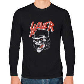 Мужской лонгслив хлопок с принтом Slayer череп в Санкт-Петербурге, 100% хлопок |  | slayer | группа | гэри холт | злость | зубы | каска | керри кинг | кости | метал | музыка | песни | пол бостаф | рок | слеар | слеер | слеяр | том арайа | трэш метал | тяжелый рок | хеви метал | язык