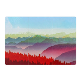 Магнитный плакат 3Х2 с принтом Радужный пейзаж в Санкт-Петербурге, Полимерный материал с магнитным слоем | 6 деталей размером 9*9 см | горы | деревья | дождь | лес | массив | небо | природа | рельеф | скалы | яркий
