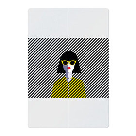 Магнитный плакат 2Х3 с принтом Pop art girl в Санкт-Петербурге, Полимерный материал с магнитным слоем | 6 деталей размером 9*9 см | abstraction | bright | color | fashion | hair | lines | lips | pop art | rack | red | style | yellow | абстракция | губы | желтый | каре | красный | линии | мода | очки | поп арт | прическа | стиль | цвет | яркий