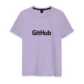 Мужская футболка хлопок с принтом GitHubWhite в Санкт-Петербурге, 100% хлопок | прямой крой, круглый вырез горловины, длина до линии бедер, слегка спущенное плечо. | Тематика изображения на принте: github | программист