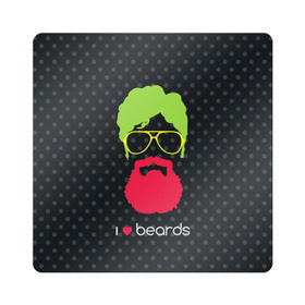 Магнит виниловый Квадрат с принтом I like beards в Санкт-Петербурге, полимерный материал с магнитным слоем | размер 9*9 см, закругленные углы | acid | background | beard | bright | club | color | face | fashion | head | hipster | male | mustache | p | pop art | style | борода | голова | горох | кислотный | клубный | лицо | мода | мужчина | очки | поп арт | стиль | усы | фон | хипстер | 