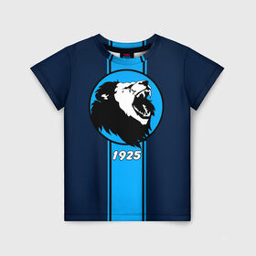 Детская футболка 3D с принтом Зенит - сила льва в Санкт-Петербурге, 100% гипоаллергенный полиэфир | прямой крой, круглый вырез горловины, длина до линии бедер, чуть спущенное плечо, ткань немного тянется | saint petersburg | болельщик | лев | питер | санкт петербург | фанат | футбол | футболист