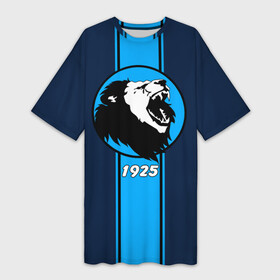 Платье-футболка 3D с принтом Сила льва в Санкт-Петербурге,  |  | saint petersburg | болельщик | лев | питер | санкт петербург | фанат | футбол | футболист