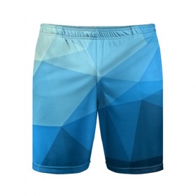 Мужские шорты 3D спортивные с принтом geometric blue в Санкт-Петербурге,  |  | abstraction | абстракция | геометрия | грани | линии | полигоны | розовый | сочетания | текстура | треугольники