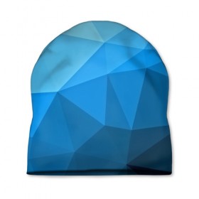 Шапка 3D с принтом geometric blue в Санкт-Петербурге, 100% полиэстер | универсальный размер, печать по всей поверхности изделия | abstraction | абстракция | геометрия | грани | линии | полигоны | розовый | сочетания | текстура | треугольники