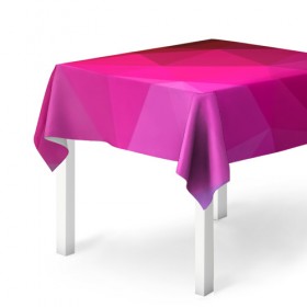 Скатерть 3D с принтом Pink Polygon в Санкт-Петербурге, 100% полиэстер (ткань не мнется и не растягивается) | Размер: 150*150 см | 