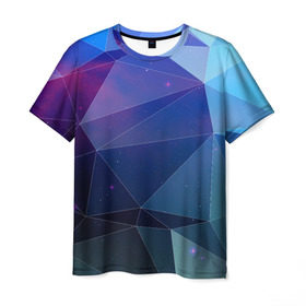 Мужская футболка 3D с принтом Геометрический узор в Санкт-Петербурге, 100% полиэфир | прямой крой, круглый вырез горловины, длина до линии бедер | polygon | абстракция | геометрия | узор