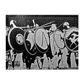 Обложка для студенческого билета с принтом this is Sparta в Санкт-Петербурге, натуральная кожа | Размер: 11*8 см; Печать на всей внешней стороне | sparta | античность | войны | каска | копья | спарта | шлем | щиты