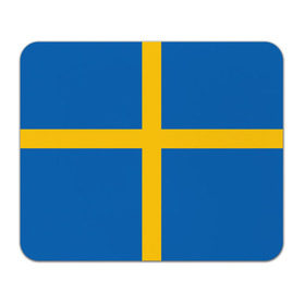 Коврик прямоугольный с принтом Флаг Швеции в Санкт-Петербурге, натуральный каучук | размер 230 х 185 мм; запечатка лицевой стороны | flag | sverige | sweden | флаг | швеция