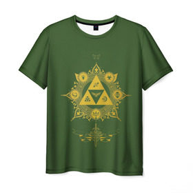Мужская футболка 3D с принтом The Legend of Zelda в Санкт-Петербурге, 100% полиэфир | прямой крой, круглый вырез горловины, длина до линии бедер | breath of the wild | зельда | земля хайрул | линк