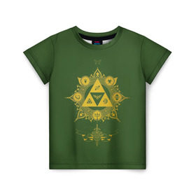 Детская футболка 3D с принтом The Legend of Zelda в Санкт-Петербурге, 100% гипоаллергенный полиэфир | прямой крой, круглый вырез горловины, длина до линии бедер, чуть спущенное плечо, ткань немного тянется | breath of the wild | зельда | земля хайрул | линк