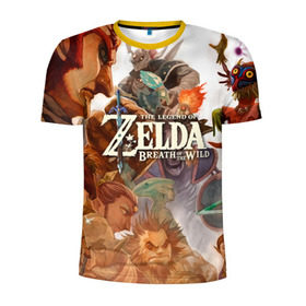 Мужская футболка 3D спортивная с принтом The Legend of Zelda в Санкт-Петербурге, 100% полиэстер с улучшенными характеристиками | приталенный силуэт, круглая горловина, широкие плечи, сужается к линии бедра | breath of the wild | the legend of zelda