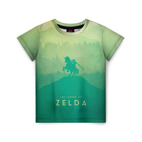 Детская футболка 3D с принтом The Legend of Zelda в Санкт-Петербурге, 100% гипоаллергенный полиэфир | прямой крой, круглый вырез горловины, длина до линии бедер, чуть спущенное плечо, ткань немного тянется | breath of the wild | the legend of zelda