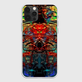 Чехол для iPhone 12 Pro с принтом psychedelic в Санкт-Петербурге, силикон | область печати: задняя сторона чехла, без боковых панелей | abstraction | color | spray | абстракция | волны | краска | краски | линии | оптические | полосы | разводы | узоры | фрактал | цветные