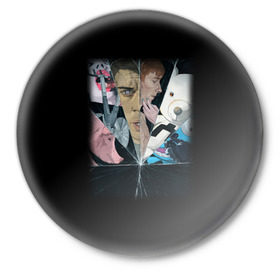 Значок с принтом Black Mirror в Санкт-Петербурге,  металл | круглая форма, металлическая застежка в виде булавки | black mirror | сериал | черное зеркало