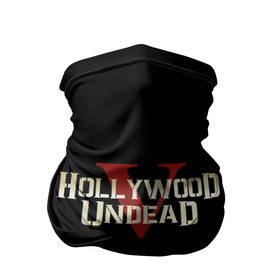 Бандана-труба 3D с принтом Hollywood Undead в Санкт-Петербурге, 100% полиэстер, ткань с особыми свойствами — Activecool | плотность 150‒180 г/м2; хорошо тянется, но сохраняет форму | Тематика изображения на принте: five | hollywood undead | v