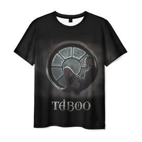 Мужская футболка 3D с принтом Taboo в Санкт-Петербурге, 100% полиэфир | прямой крой, круглый вырез горловины, длина до линии бедер | Тематика изображения на принте: taboo | tom hardy | сериалы | табу | том харди