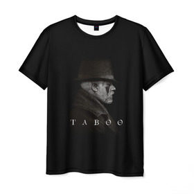 Мужская футболка 3D с принтом Taboo в Санкт-Петербурге, 100% полиэфир | прямой крой, круглый вырез горловины, длина до линии бедер | Тематика изображения на принте: taboo | tom hardy | сериалы | табу | том харди