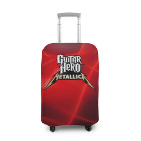 Чехол для чемодана 3D с принтом Guitar Hero Metallica в Санкт-Петербурге, 86% полиэфир, 14% спандекс | двустороннее нанесение принта, прорези для ручек и колес | hard rock | heavy metal | hevy metal | metallica | music | rock | thrash metal | металлика | музыка | рок