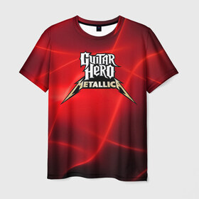Мужская футболка 3D с принтом Guitar Hero Metallica в Санкт-Петербурге, 100% полиэфир | прямой крой, круглый вырез горловины, длина до линии бедер | hard rock | heavy metal | hevy metal | metallica | music | rock | thrash metal | металлика | музыка | рок