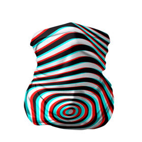Бандана-труба 3D с принтом RGB optical в Санкт-Петербурге, 100% полиэстер, ткань с особыми свойствами — Activecool | плотность 150‒180 г/м2; хорошо тянется, но сохраняет форму | абстракция | волны | краска | линии | оптические | полосы | разводы | узоры | фрактал | цветные