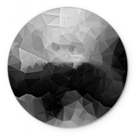 Коврик круглый с принтом Polygon gray в Санкт-Петербурге, резина и полиэстер | круглая форма, изображение наносится на всю лицевую часть | abstraction | polygon | абстракция | грань | краски | кубик | кубики | линии | мозаика | ребро | текстура | узор