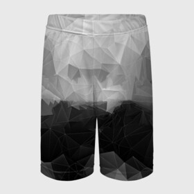 Детские спортивные шорты 3D с принтом Polygon gray в Санкт-Петербурге,  100% полиэстер
 | пояс оформлен широкой мягкой резинкой, ткань тянется
 | abstraction | polygon | абстракция | грань | краски | кубик | кубики | линии | мозаика | ребро | текстура | узор