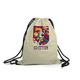 Рюкзак-мешок 3D с принтом Led Zeppelin Art в Санкт-Петербурге, 100% полиэстер | плотность ткани — 200 г/м2, размер — 35 х 45 см; лямки — толстые шнурки, застежка на шнуровке, без карманов и подкладки | poster