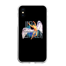 Чехол для iPhone XS Max матовый с принтом Led Zeppelin Angel в Санкт-Петербурге, Силикон | Область печати: задняя сторона чехла, без боковых панелей | рок