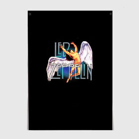 Постер с принтом Led Zeppelin Angel в Санкт-Петербурге, 100% бумага
 | бумага, плотность 150 мг. Матовая, но за счет высокого коэффициента гладкости имеет небольшой блеск и дает на свету блики, но в отличии от глянцевой бумаги не покрыта лаком | рок