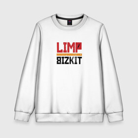 Детский свитшот 3D с принтом Limp Bizkit Logo в Санкт-Петербурге, 100% полиэстер | свободная посадка, прямой крой, мягкая тканевая резинка на рукавах и понизу свитшота | Тематика изображения на принте: 