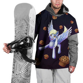 Накидка на куртку 3D с принтом Дерпи в Санкт-Петербурге, 100% полиэстер |  | cosmos | derpy | mlp | muffins | pegas | pegasus | pony | space | stars | дерпи | звезды | кексы | космос | маффины | пегас | полет | пони