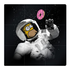 Магнитный плакат 3Х3 с принтом Гомер в космосе в Санкт-Петербурге, Полимерный материал с магнитным слоем | 9 деталей размером 9*9 см | simpsons | гомер | симпсоны