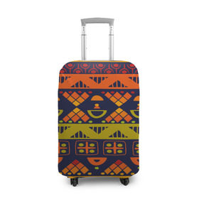 Чехол для чемодана 3D с принтом Африканские символы в Санкт-Петербурге, 86% полиэфир, 14% спандекс | двустороннее нанесение принта, прорези для ручек и колес | africa | pattern | африка | африканские мотивы | народы африки | национальная одежда | переплетение нитей | ткани | узор | этнический узор