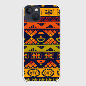 Чехол для iPhone 13 с принтом Африканские символы в Санкт-Петербурге,  |  | africa | pattern | африка | африканские мотивы | народы африки | национальная одежда | переплетение нитей | ткани | узор | этнический узор