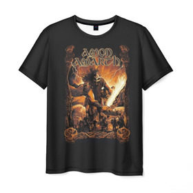 Мужская футболка 3D с принтом Amon Amarth #4 в Санкт-Петербурге, 100% полиэфир | прямой крой, круглый вырез горловины, длина до линии бедер | amart | amarth | amon | death | hegg | johan | metal | music | viking | амарз | амарс | амарт | амон | викинг | дет | дэт | йохан | метал | металл | хег | хегг